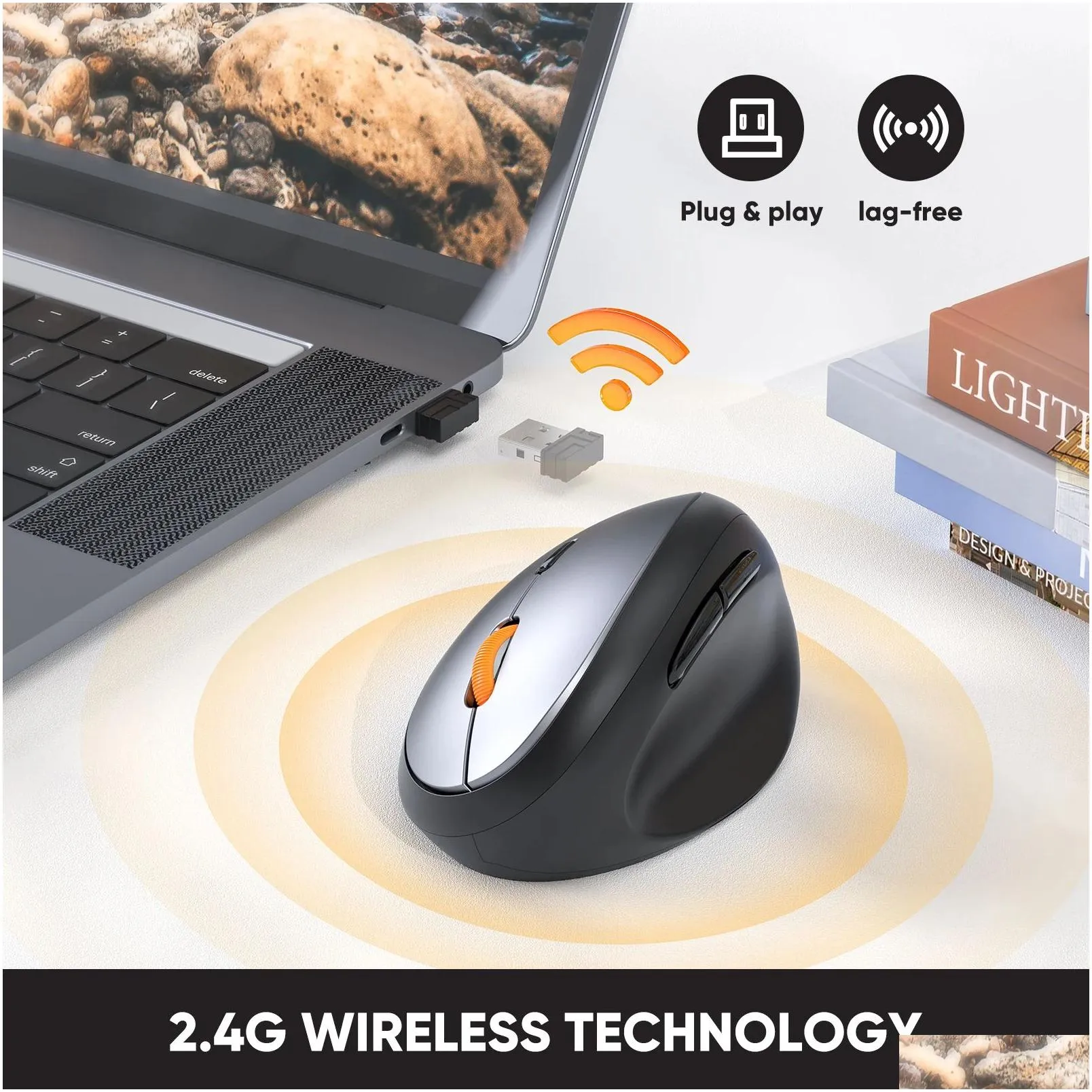 mice protoarc em14 wireless vertical mouse for small hand windows xp vista  linux 7 8 10 2.4g ergonomic mice