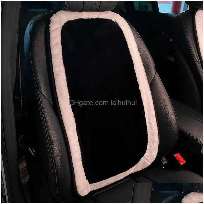  winter soft plush universal car seat cover classic black white color seat mats auto seat cushion keep warm car accessories