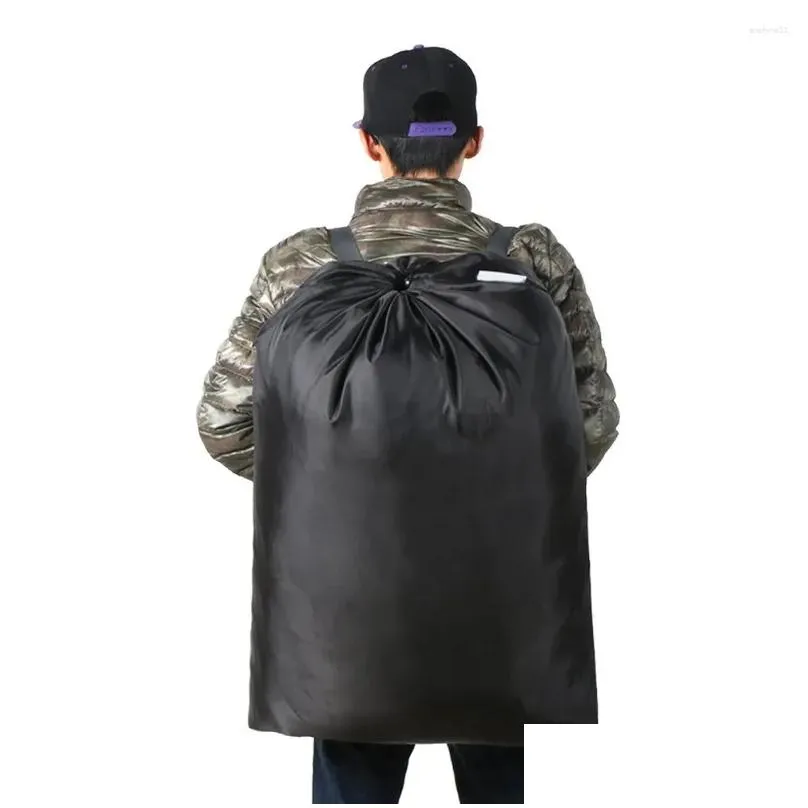 Laundry Bags Large Bag Heavy Duty Polyester Washing Backpack With 2 Adjustable Shoder Straps For School Cam Pw Drop Delivery Dhtho