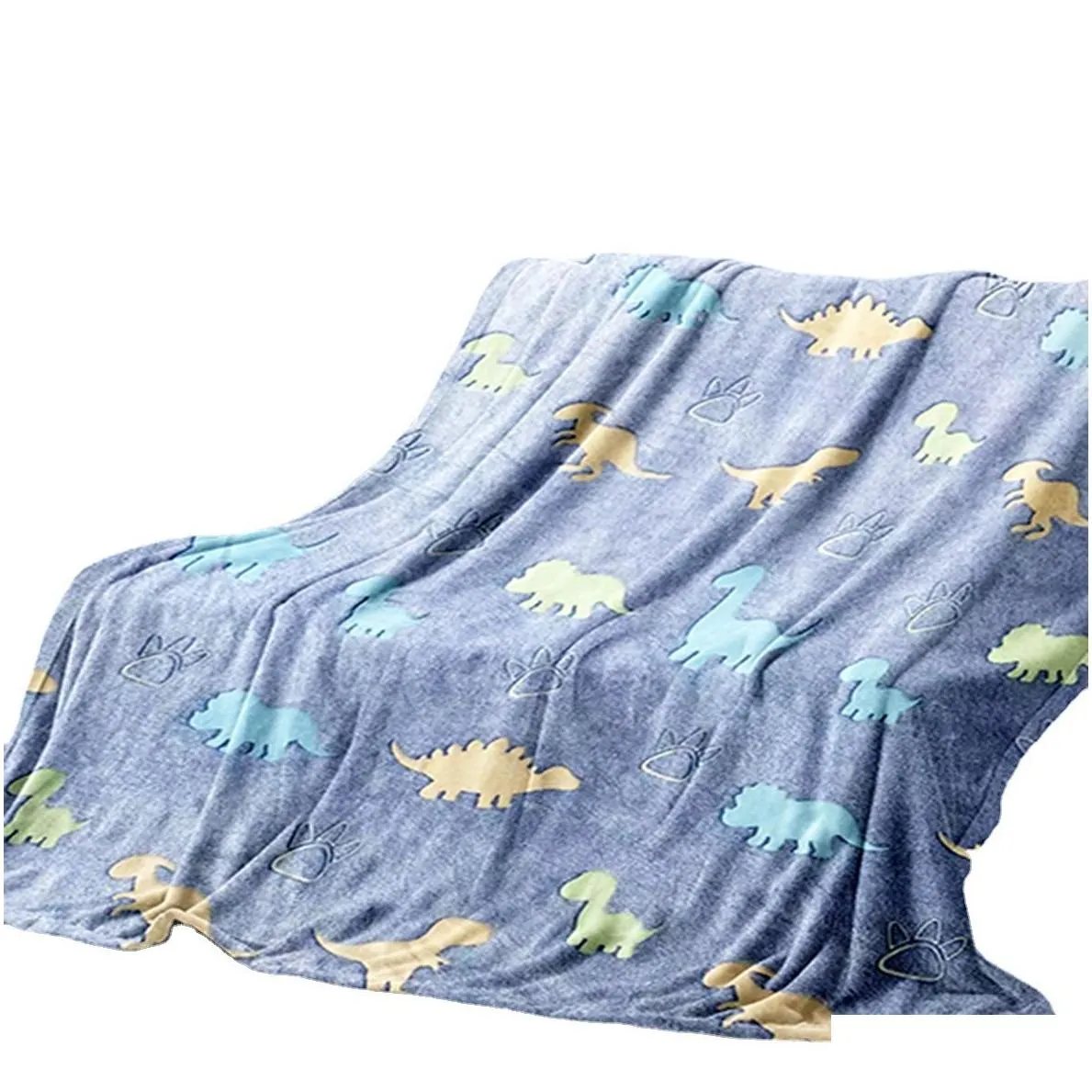 Blanket 1Pc Glow In The Dark P Throw Soft And Cozy Flannel For Bed Sofa Office Birthday Thanksgiving Gift Drop Delivery Dhqwb