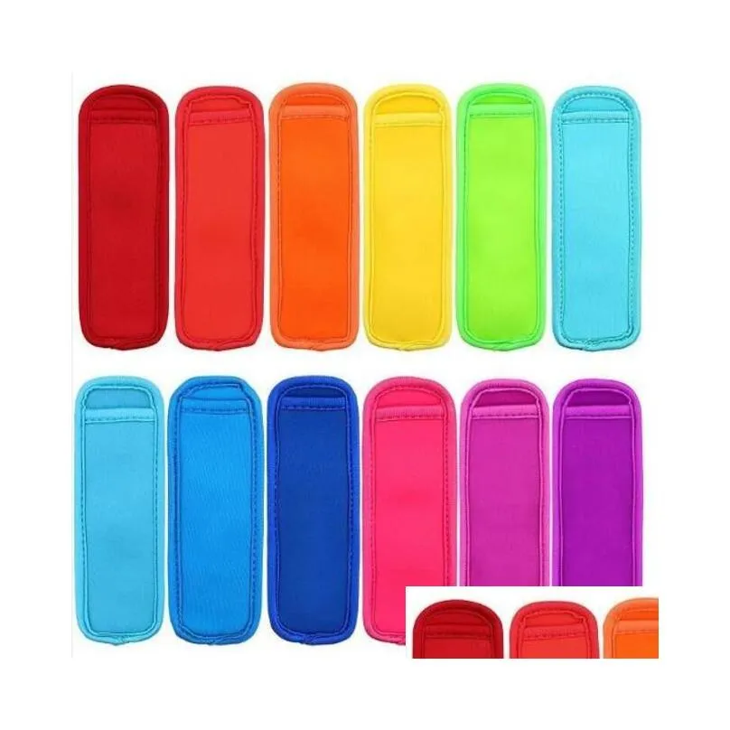 Ice Cream Tools Antizing Popsicles Bags Tools Zer Icy Pole Popsicle Holders Reusable Neoprene Insator Ice  Sleeves Bag For Kids Sum Dhbk8