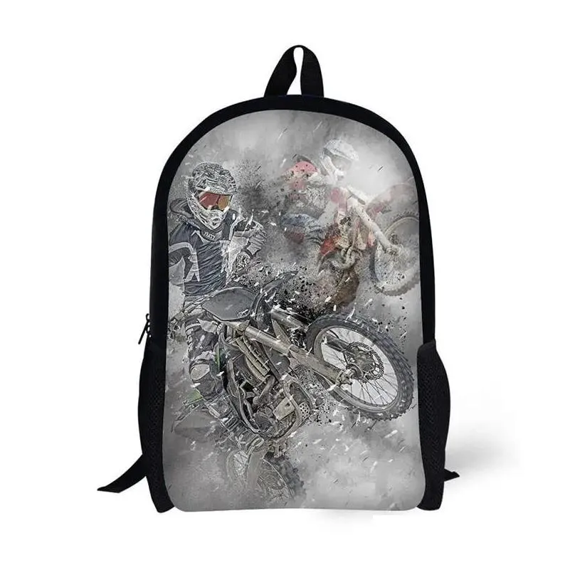 backpack dirt bike backpacks for men boys cool motorcycle book bags travel hiking camping daypack kids teens school bag laptop