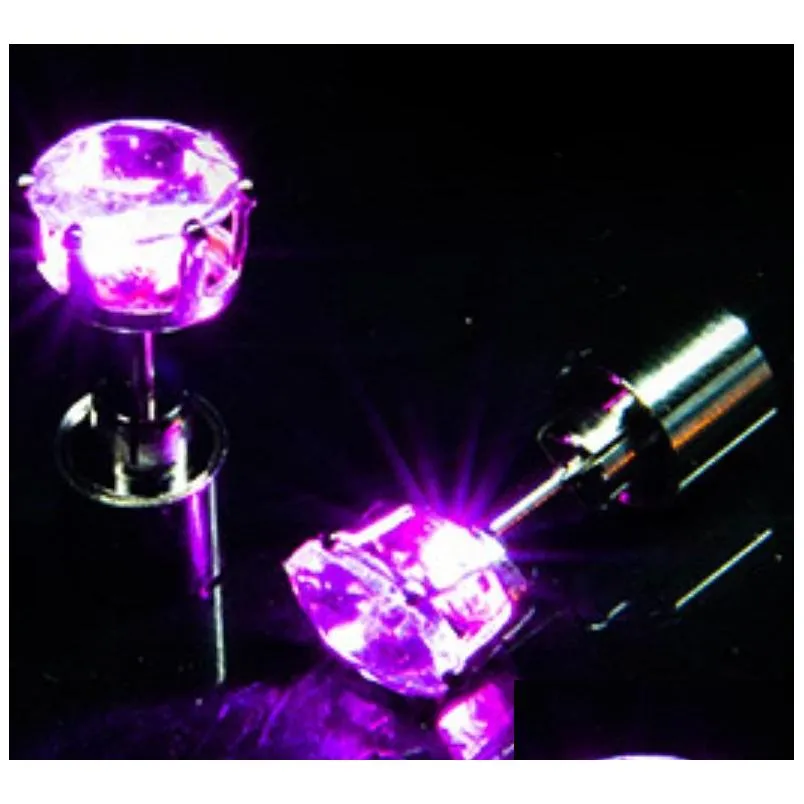 jewelrychristmas gift flash stud hairpins earring lights strobe led luminous light up nightclub party earrings drop delivery 2021