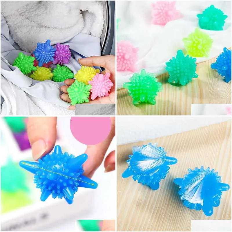 Storage Bags New Storage Bags 5Pcs Magic Laundry Ball For Household Cleaning Washing Hine Clothes Softener Starfish Shape Pvc Solid Re Dhric