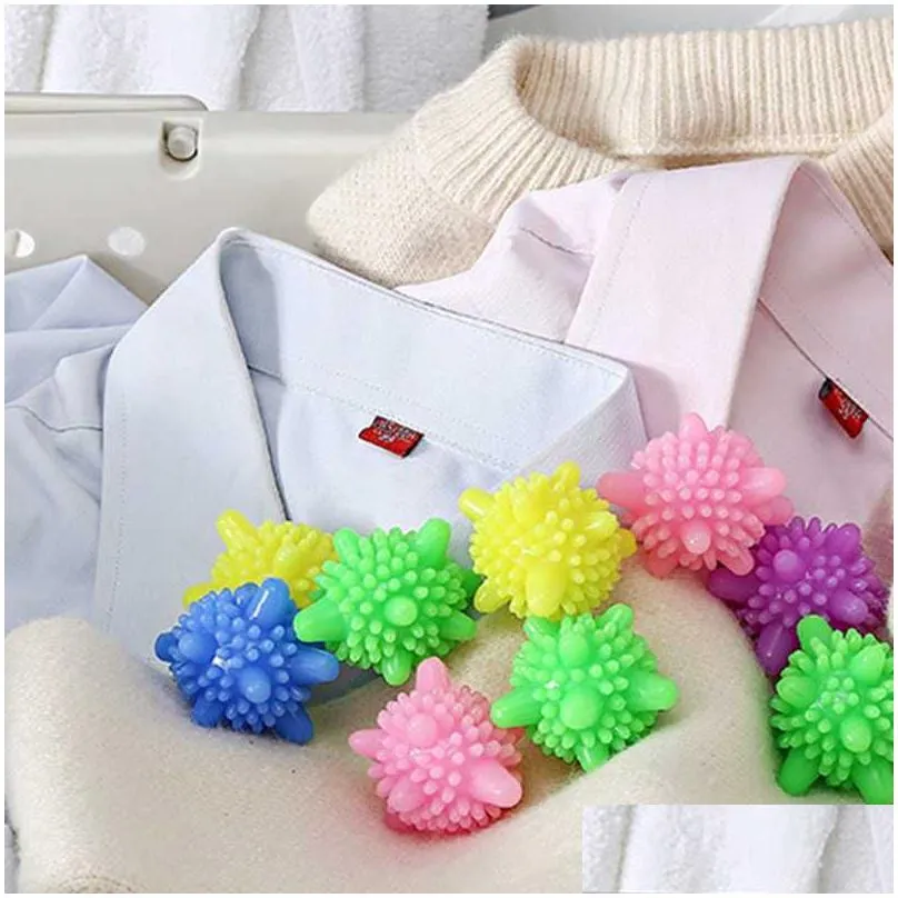 Storage Bags New Storage Bags 5Pcs Magic Laundry Ball For Household Cleaning Washing Hine Clothes Softener Starfish Shape Pvc Solid Re Dhric