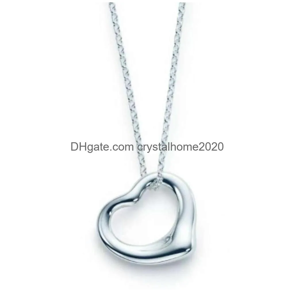 Any925 Sterling Sier Love Series Diamond Clavicle Necklace Valentines Day Drop Delivery Dhr8H
