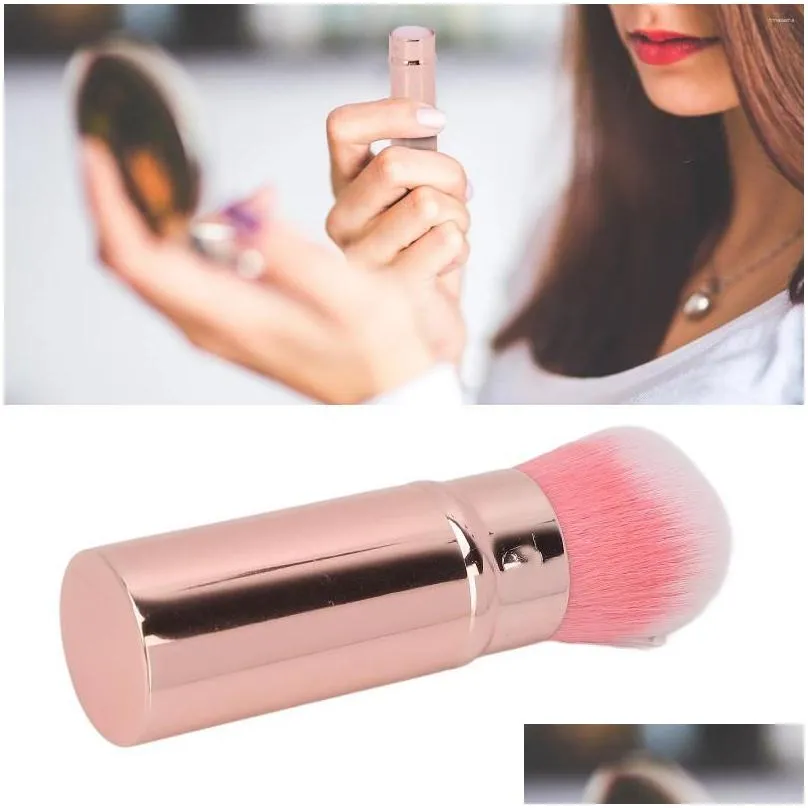 makeup brushes retractable brush travel portable soft hair loose powder cosmetic tool for artist