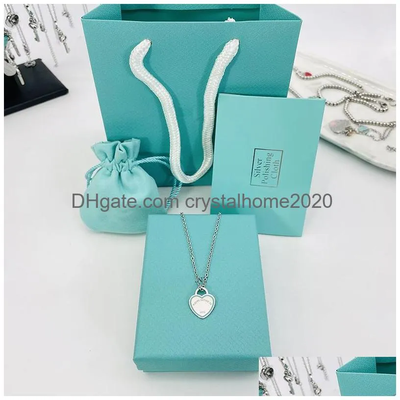 luxury designer couple 19mm heart necklace women stainless steel fashion pendant jewelry the neck valentine day gift for woman accessories