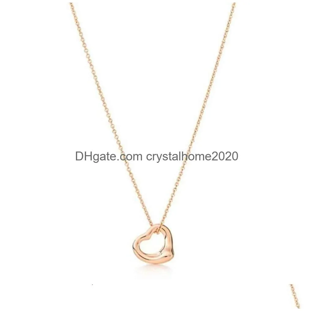 Anyluxurydesigner Classic S925 Sterling Sier Love Series Diamond Clavicle Necklace Valentines Day With Box Drop Delivery Dhyow