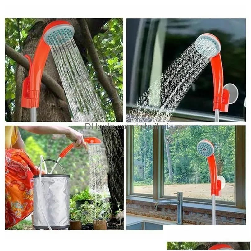 water gun snow foam lance portable car washer camping shower high pressure electric pump outdoor travel take showerwater