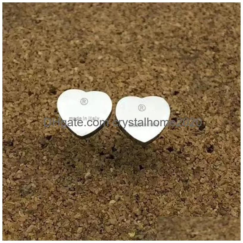 gold heart earring women couple flannel bag stainless steel 10mm body jewelry gifts for woman accessories wholesale