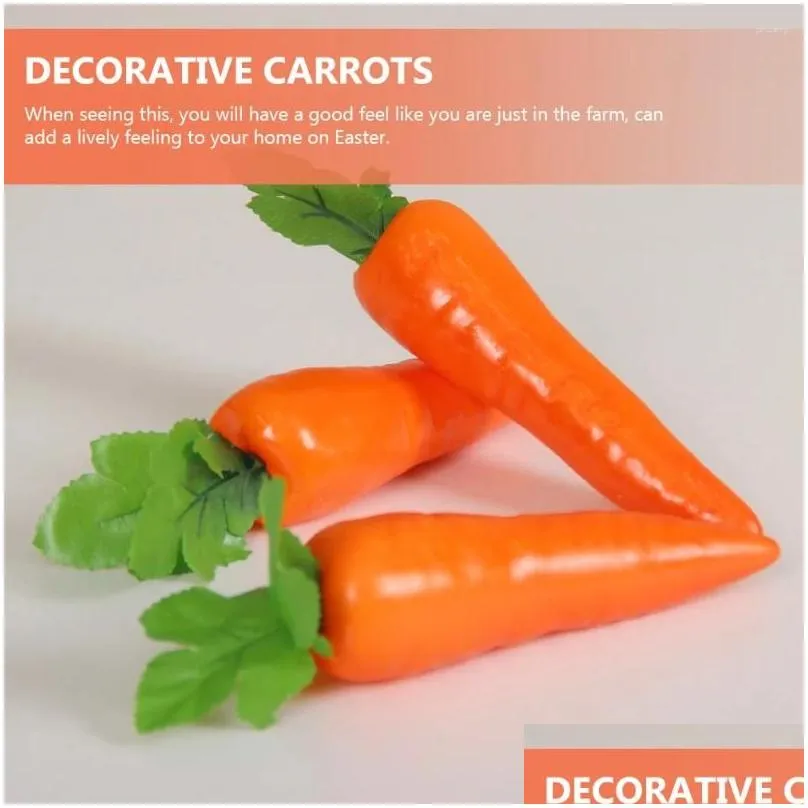 decorative flowers 4 pcs models artificial carrot decor for easter carrots props party favor