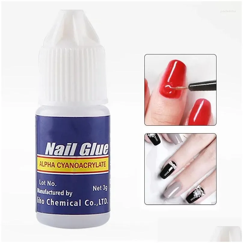 nail gel 4pc/pack glue for stick drill colle perruque pour faux ongle nagellijm pegamento de unas postizas nagel kleber