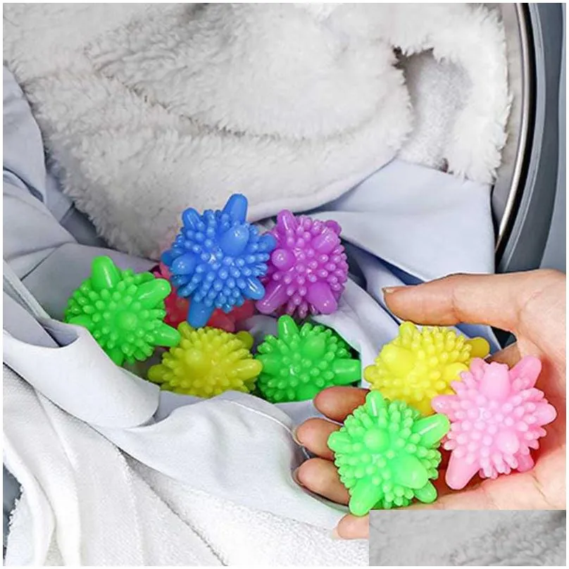 Storage Bags New Storage Bags 5Pcs Magic Laundry Ball For Household Cleaning Washing Hine Clothes Softener Starfish Shape Pvc Solid Re Dhric