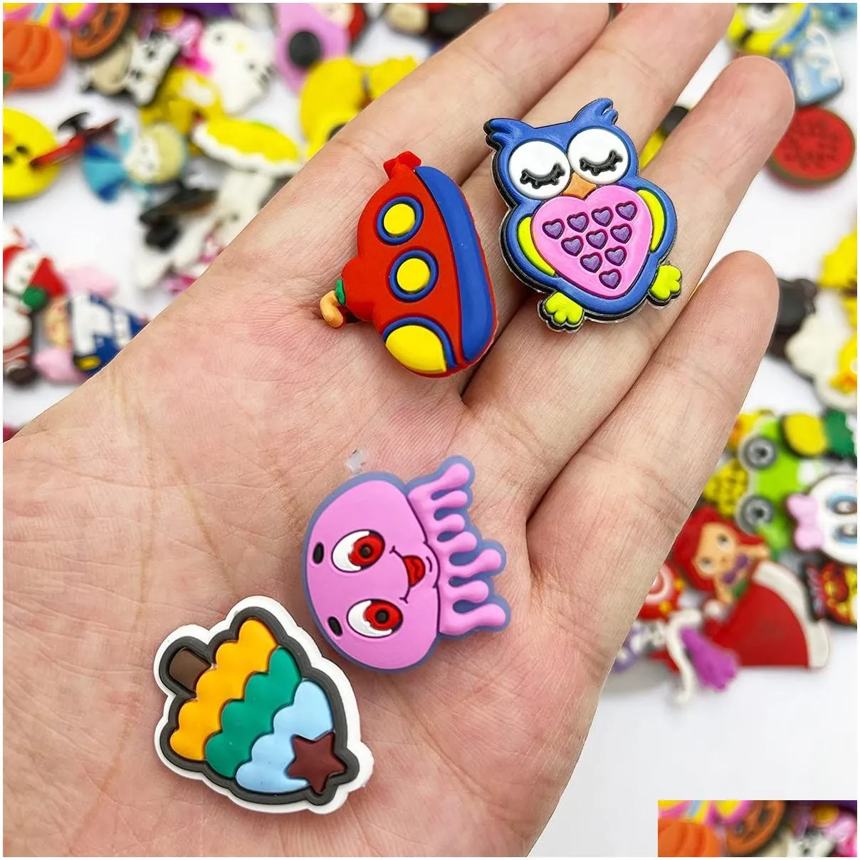 shoe parts accessories charms for kids cute different decoration party gifts boy and girl drop delivery series randomly