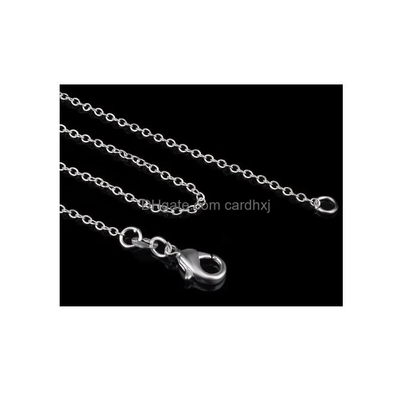 Chains 925 Sterling Sier Plated Link Rolo Chain Necklace With Lobster Clasps 16 18 20 22 24Inch Women O Jewlery Drop Delivery Jewelry Dhuov