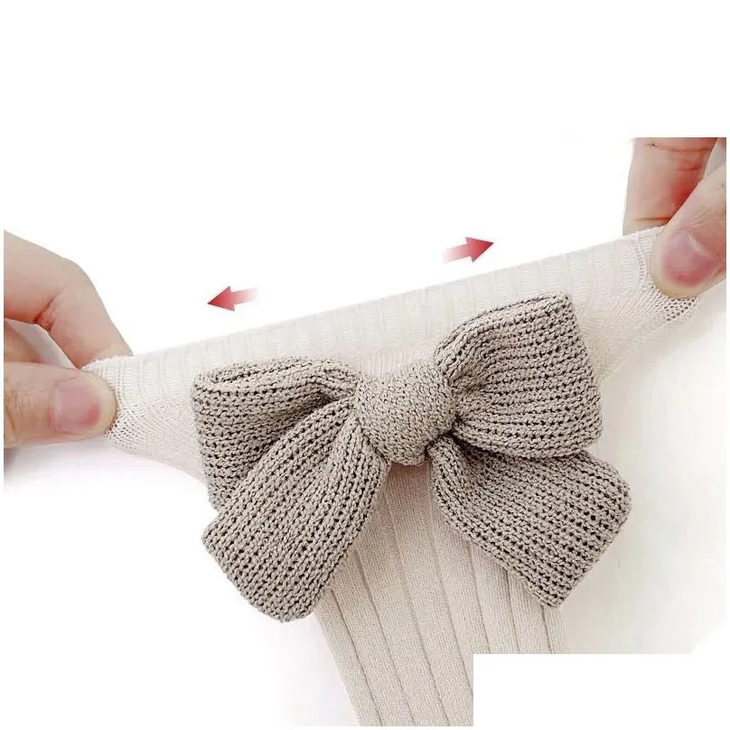 socks cel autumn new children`s socks baby girl`s stockings solid bow without heel socks