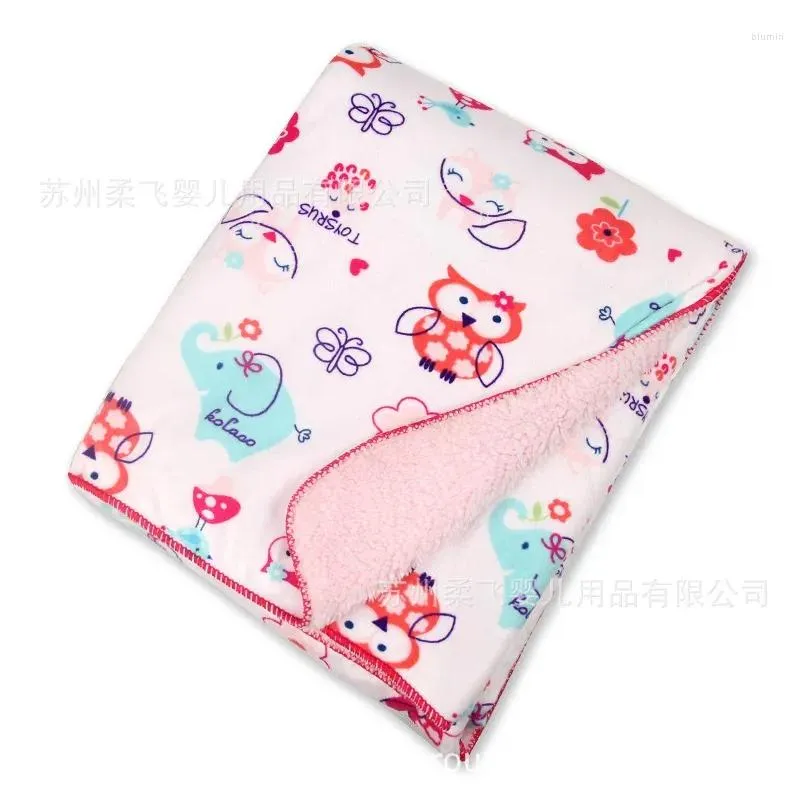 blankets baby swaddles born thicken double layer coral fleece swaddle towel soft cartoon flannel bedding cobertor wrap