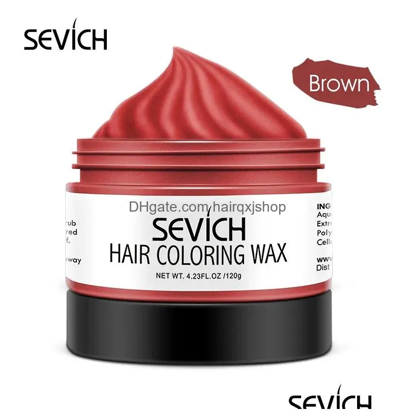 Hair Colors Sevich Fashion Temporary 10 Colors Hair Wax Dye Cream Styling Pomade Blue Color Strong For Womenmen 240226 Drop Delivery H Dhnuw