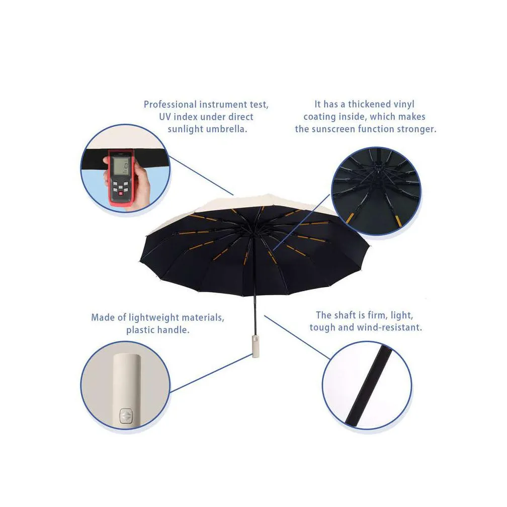 Umbrellas New Stay Protected In Any Weather With This Fly Matic 24-Bone Umbrella - Mtiple Colors Available Drop Delivery Home Garden H Dhwau