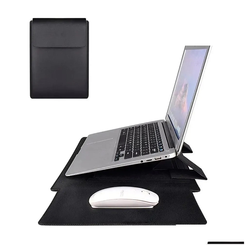 backpack laptop bag stand case pu leather ultrabook sleeve shockproof cover for macbook air m1 pro 11 13 15 hp dell  