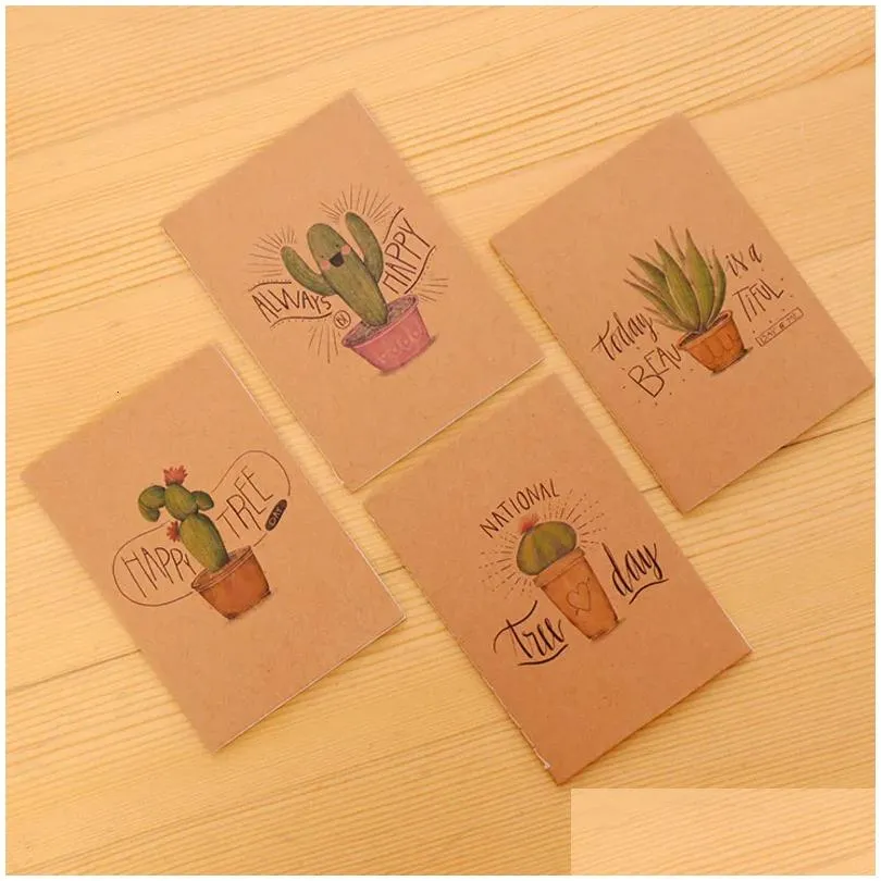 Notepads Wholesale Notepads 40Pcslot Cute Mini Vintage Small Notebook Paper Office School Supplies Gift 230607 Drop Delivery Office Sc Dhjxb