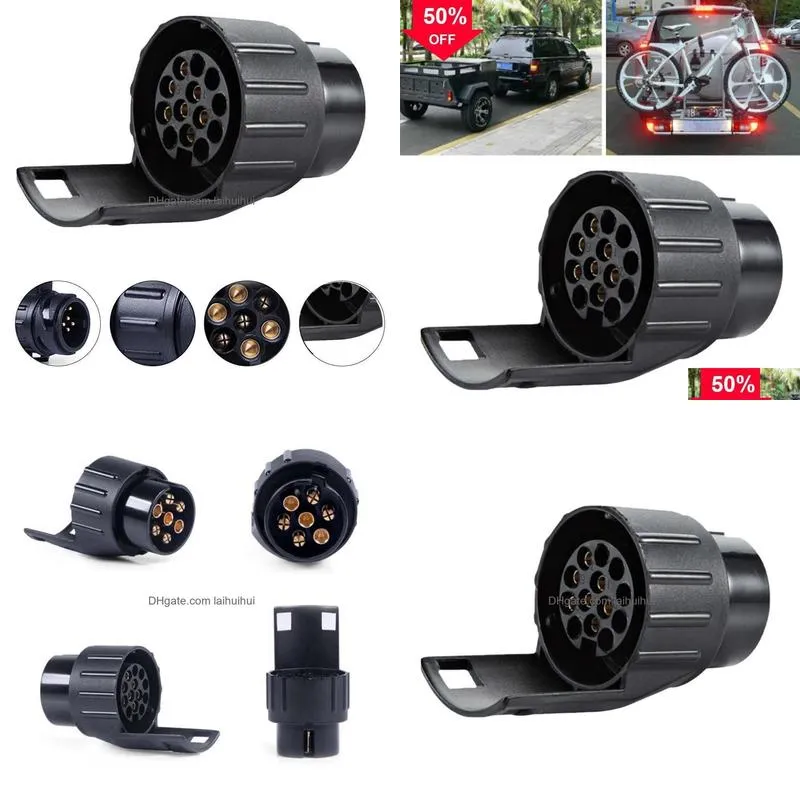 accessories 7 pin to 13 pin plug adapter trailer connector 12v towbar towing waterproof plugs socket adapter car truck caravan