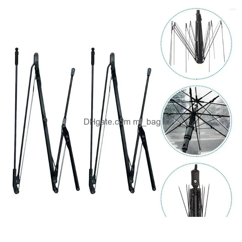 Umbrellas 2 Sets Umbrella Accessories Repair Parts Repairing Ribs Component Folding For Iron Drop Delivery Dhax2