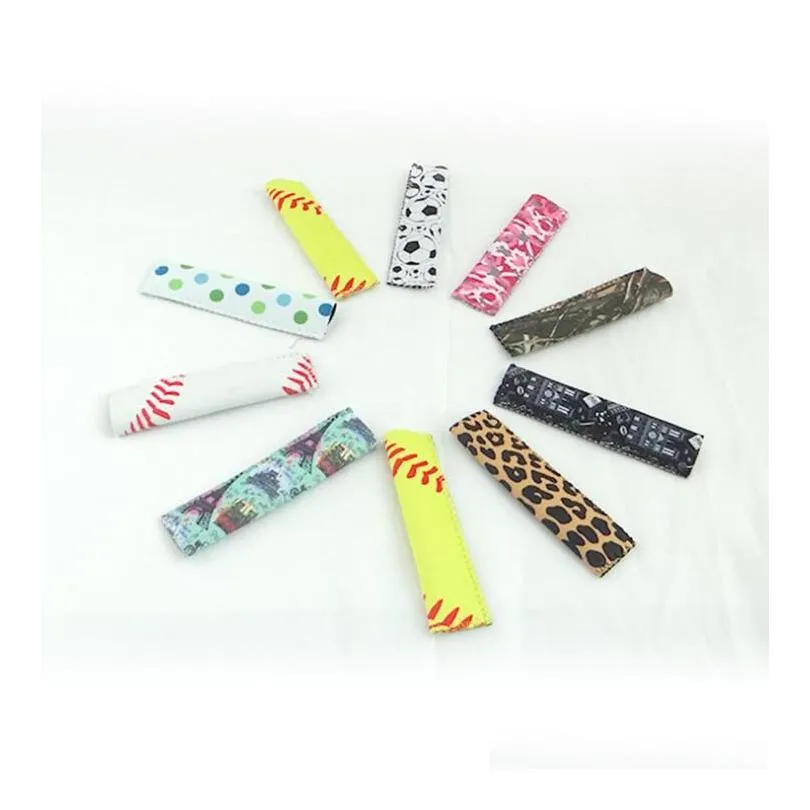 Ice Cream Tools Baseball Popsicle Holder  Sleeves Ice Lolly Bag Summer Kids Zers Holders Green Packs Drop Delivery Home Garden Kitc Dho2N