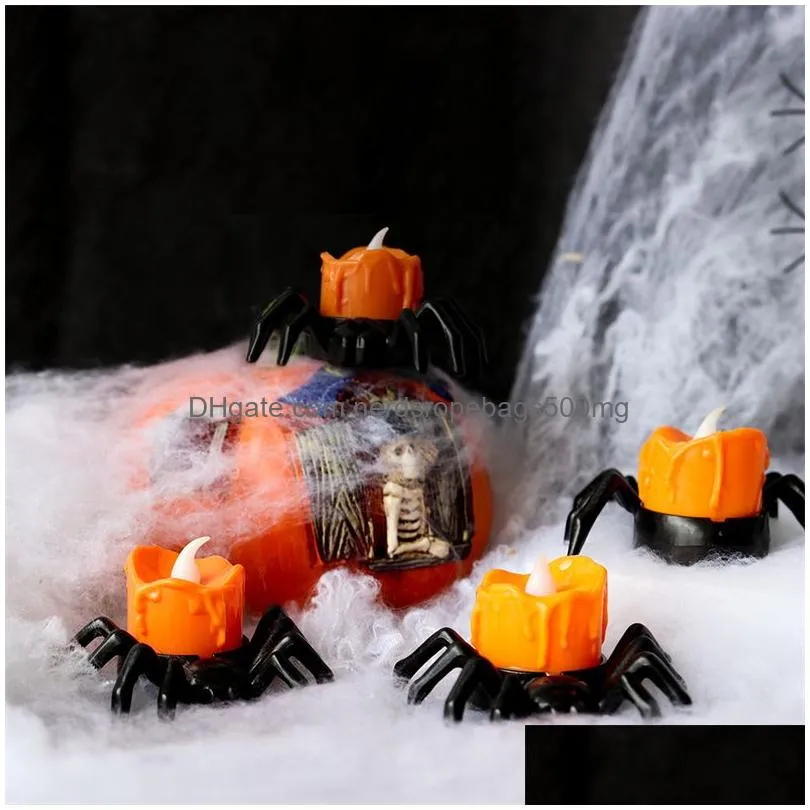 Other Festive & Party Supplies Halloween Spider Candle Lamp Led Luminous Night Light Atmosphere Decoration Prop P109 Drop Delivery Hom Dhvam