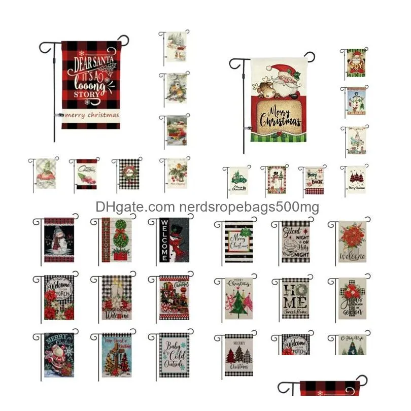 Banner Flags Customizable Merry Christmas Garden Flag Courtyard Cam Flags Various Festivals Holiday 346 Styles Welcome Yard Banner Lin Dhekl