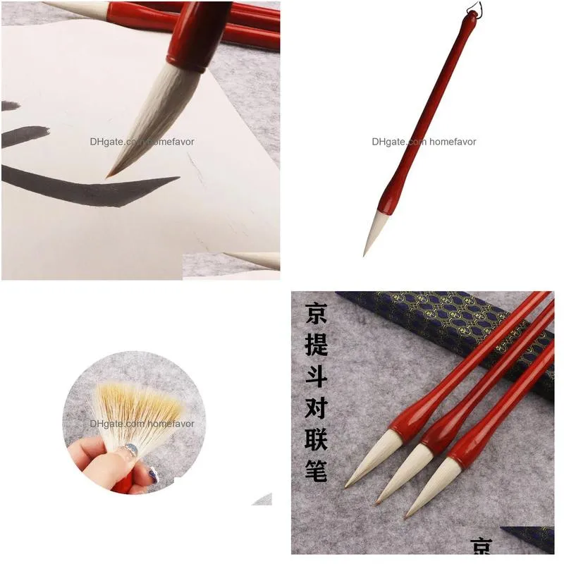 Painting Supplies Supplies 1Pc Chinese Calligraphy Large Brush Art Sumi Writing Painting Ding Practicing Hopper Shaped For Artist Begi Dhx27