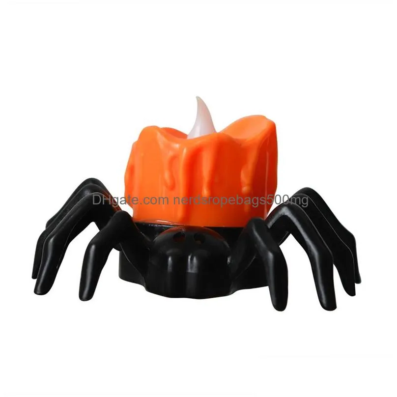 Other Festive & Party Supplies Halloween Spider Candle Lamp Led Luminous Night Light Atmosphere Decoration Prop P109 Drop Delivery Hom Dhvam