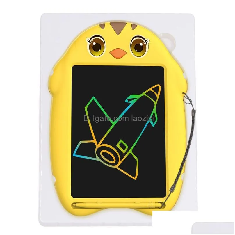 cartoon lcd writing tablet 8.5 inch electronic drawing graffiti colorful screen handwriting pads drawing pad memo boards for kids