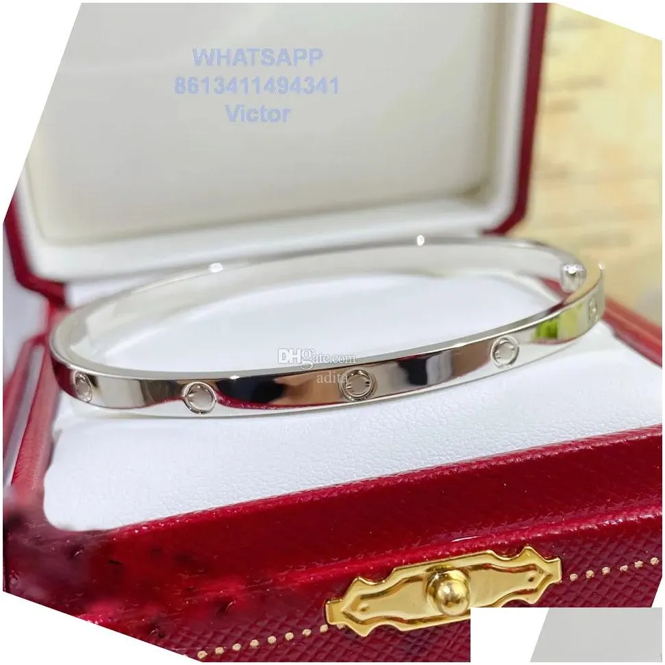 thin love bangl 18k gold plated small love bangles the details are consistent with the official bangle for woman designer official replica t0p material