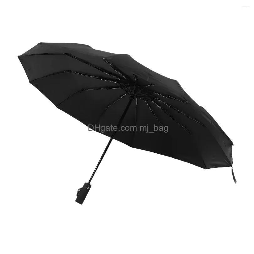 Umbrellas Foldable Umbrella Matic Folding Uv Graphite Black Widely Used 12 Ribs Convenient For Daily Use Drop Delivery Dhuc5