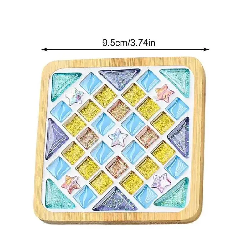 table mats mosaic tile kit mixed color kits with wooden diy crafts materials package