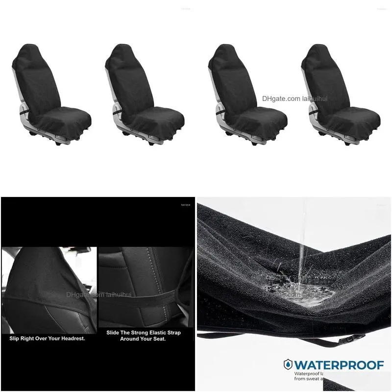 car seat covers 2x machine washable towel cover anti-slip waterproof sweat proof super absorb truck suv