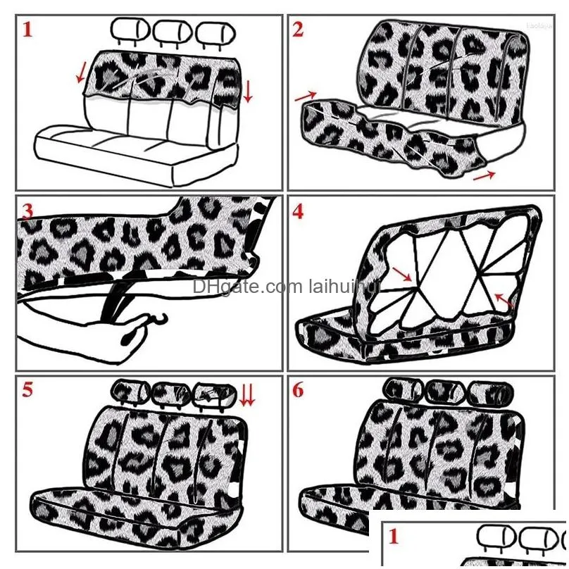 car seat covers 15pcs leopard print cover kit steering wheel belt pads coasters armrest pad keychain