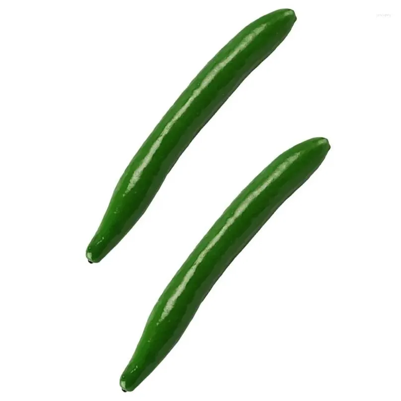 decorative flowers 2 pcs simulation cucumber po props decor vegetable models ornament lifelike foam fake cucumbers