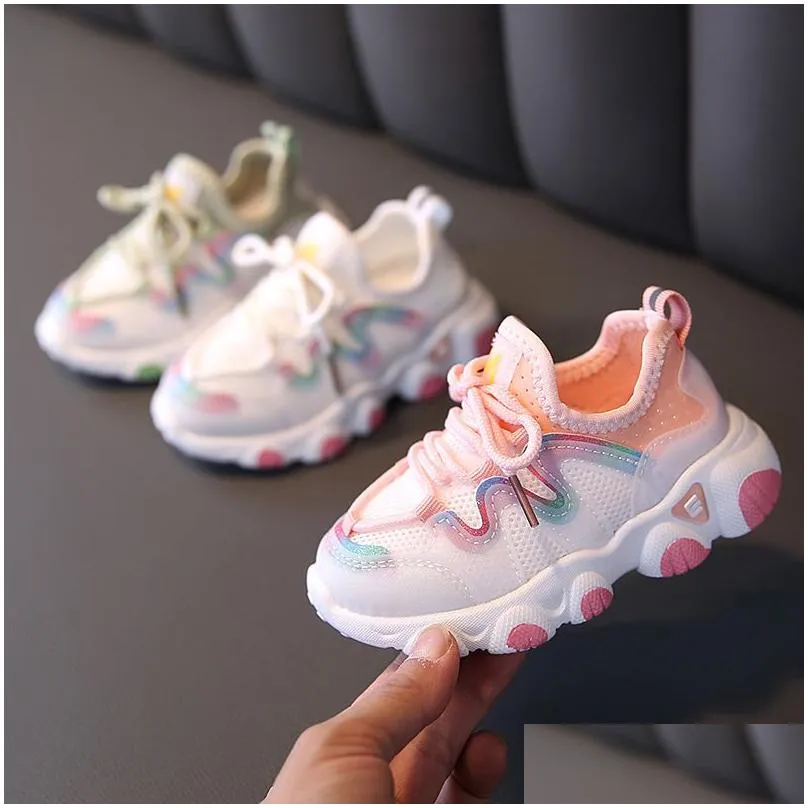 Sepatu Anakanak Musim Semi Baru Untuk Anak Perempuan Olahraga Bayi Antilembap Modis Sneakers Kasual Antiselip Drop Delivery Dhgei