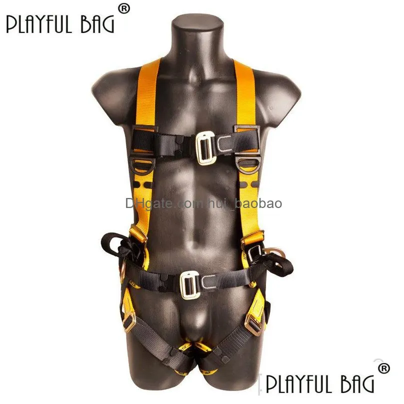 climbing r playful bag antifalling fivepoint cushioning doublehook safety belt for fullbody highaltitude construction protection zl147