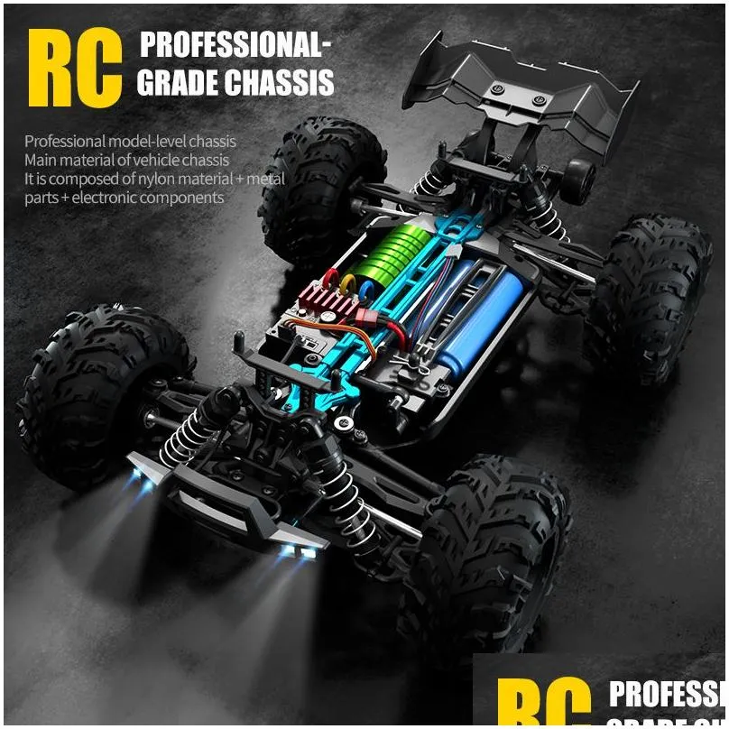 Electricrc Car Zwn 1 16 70Kmh Or 50Kmh 4Wd Rc With Led Remote Control High Speed Drift Monster Truck For Kids Vs Wltoys 144001 Toys D Dhh5B
