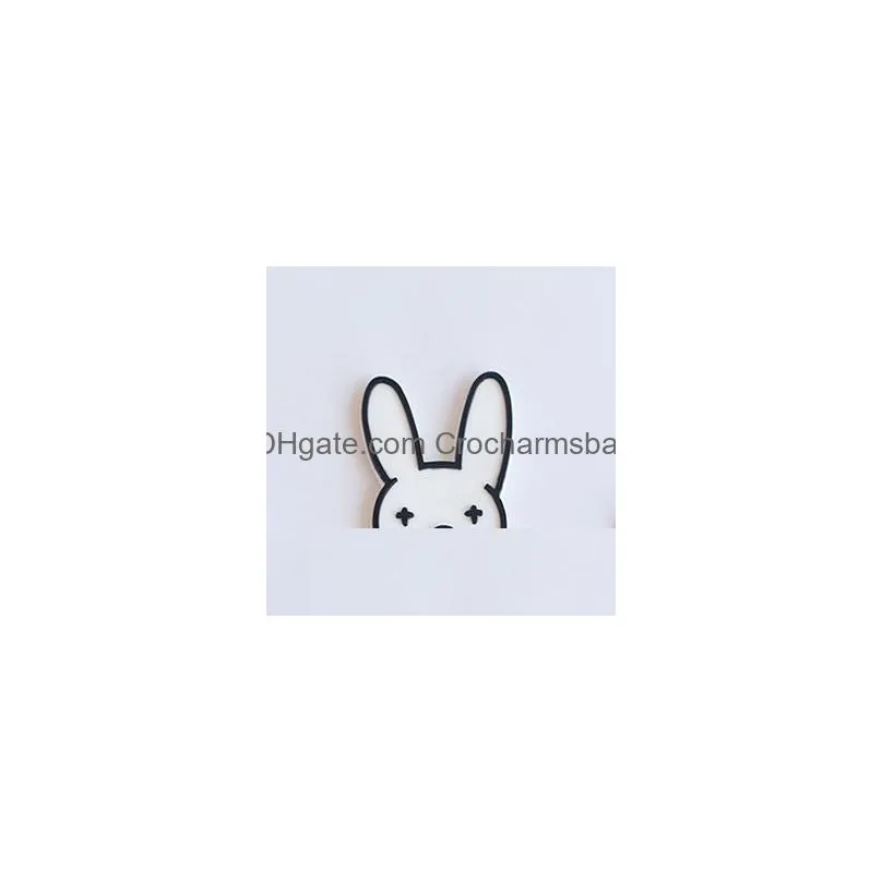 Shoe Parts & Accessories Soft Rubber Bad Bunnies Shoe Decorations Charm Accessories Jibitz For Clog Charms Clog Bracelets Buckle Butto Dhmbw