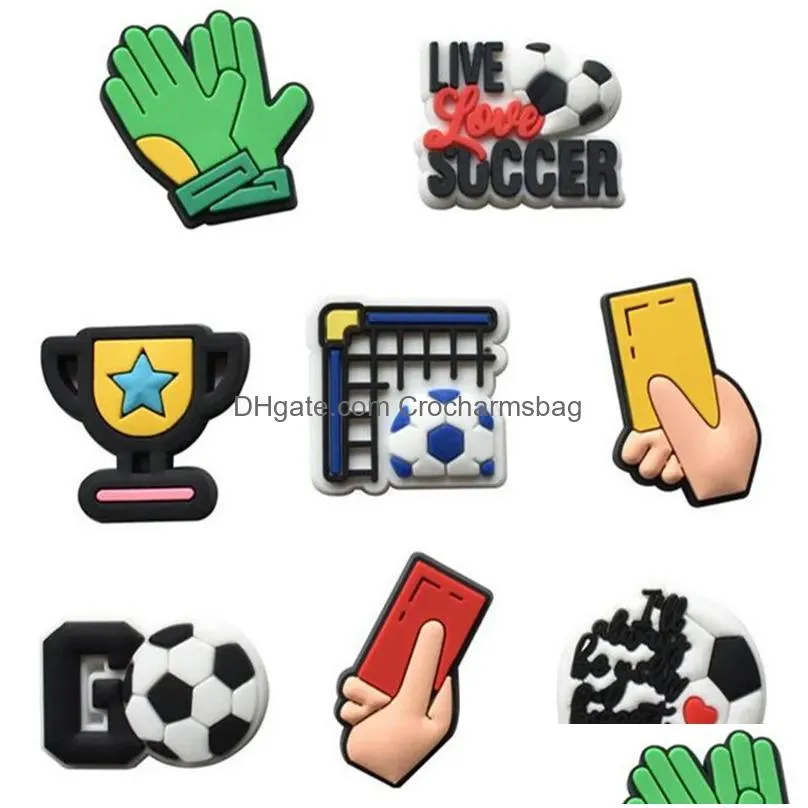 Shoe Parts & Accessories Softball Baseball Shoe Charm Accessories Football Jibitz For Clog Charms Clog Pins Buttons Drop Delivery Shoe Dhajl