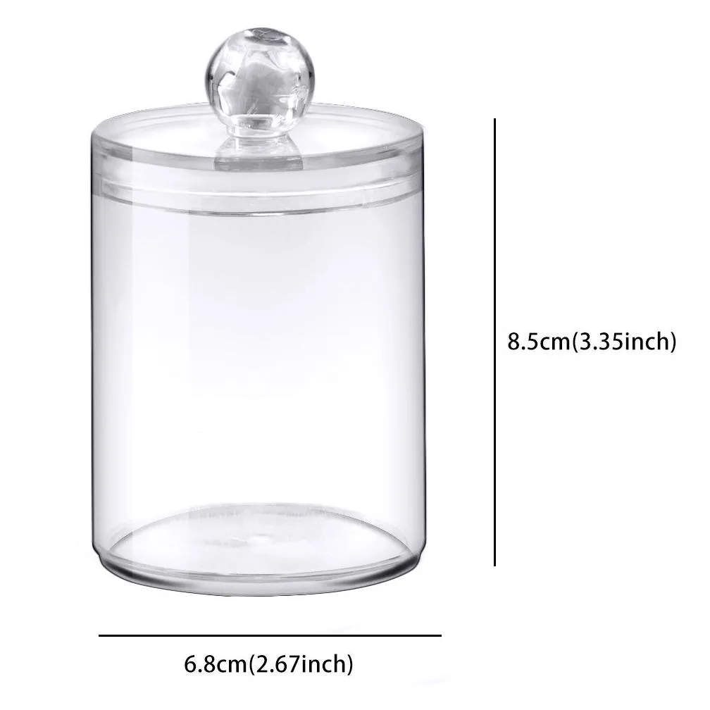 acrylic multifunctional round receive box jewelry box cosmetic make-up cotton bs transparent container