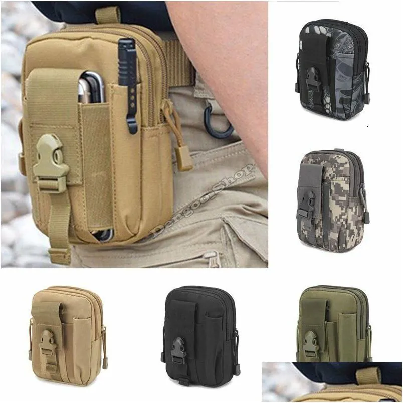 tents and shelters men tactical molle pouch belt waist pack bag small pocket military running travel camping bags softbag 230815