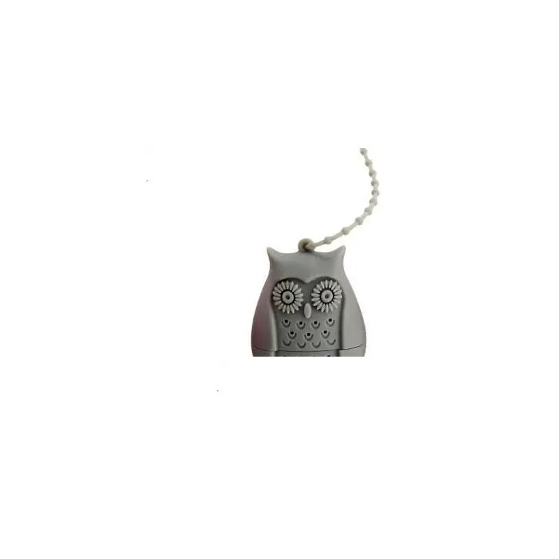 silicone owl tea strainer cute tea bags food grade creative loose-leaf tea infuser filter diffuser fun accessories wholesale