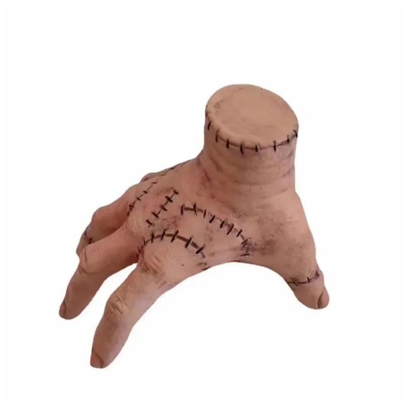 1pcs halloween horror props party trick or treat broken hand adams family latex palm statue home decor desktop crafts 918