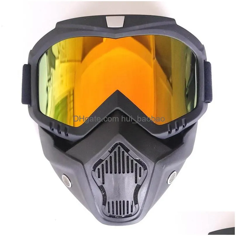 outdoor eyewear 2/5/10pcs cycling riding motocross sunglasses ski snowboard mask goggles tactical windproof motorcycle glasses masks